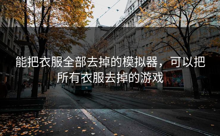 能把衣服全部去掉的模拟器，可以把所有衣服去掉的游戏