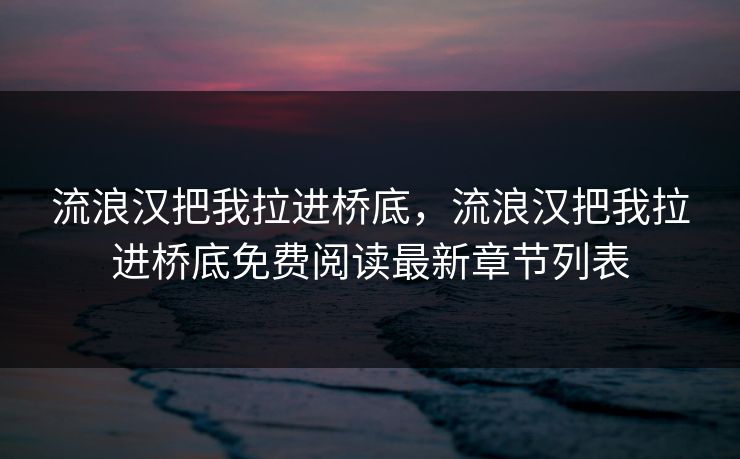 流浪汉把我拉进桥底，流浪汉把我拉进桥底免费阅读最新章节列表