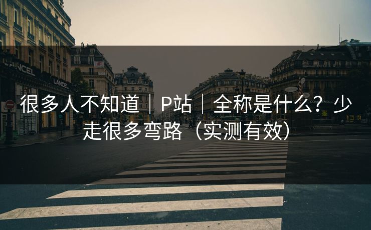 很多人不知道|P站|全称是什么?少走很多弯路(实测有效)